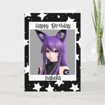 Anime Girl mit Fox Ears Geburtstag