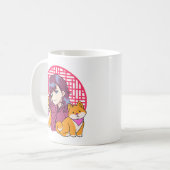 Anime Girl mit Hunden Kaffeetasse (Vorderseite Links)
