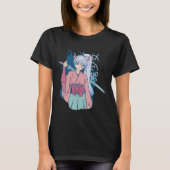 Anime Girl mit Katana T-Shirt (Vorderseite)