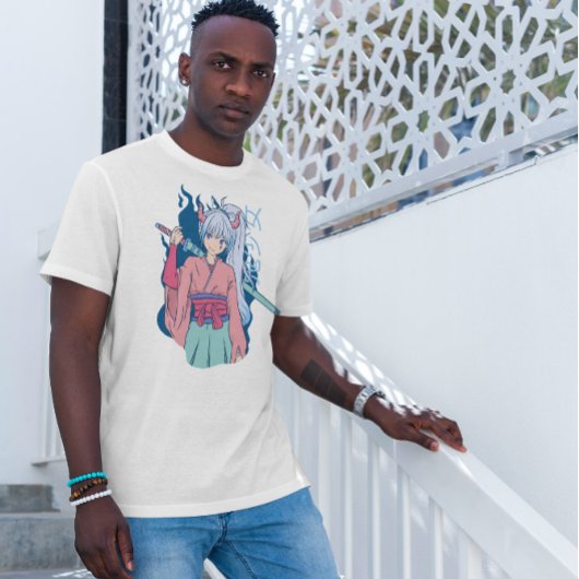 Anime Girl mit Katana T-Shirt