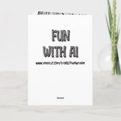 Anime Girl mit Kopfhörern Katzenohren Geburtstag Karte (Rückseite)