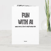 Anime Girl mit Kopfhörern und Cat Ears Geburtstag Karte (Rückseite)