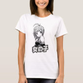 Anime Girl mit Kurzem Haar T-Shirt (Vorderseite)