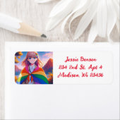 Anime Girl mit LGBTQIA+ Cape (Insitu)