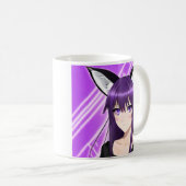 Anime Girl mit Lila Haar und Augen Kaffeetasse (VorderseiteRechts)