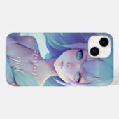 Anime Girl Mit Monogramm Case- Mate iPhone Case (Rückseite (Horizontal))