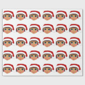 Anime Girl mit Santa's Hat Geschenkpapier (Flach)