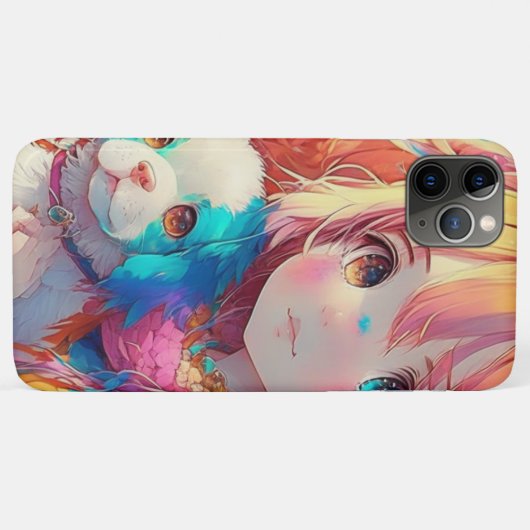 Anime Girl mit Welpe Case-Mate iPhone Hülle (Rückseite (Horizontal))