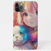 Anime Girl mit Welpe Case-Mate iPhone Hülle (Rückseite)