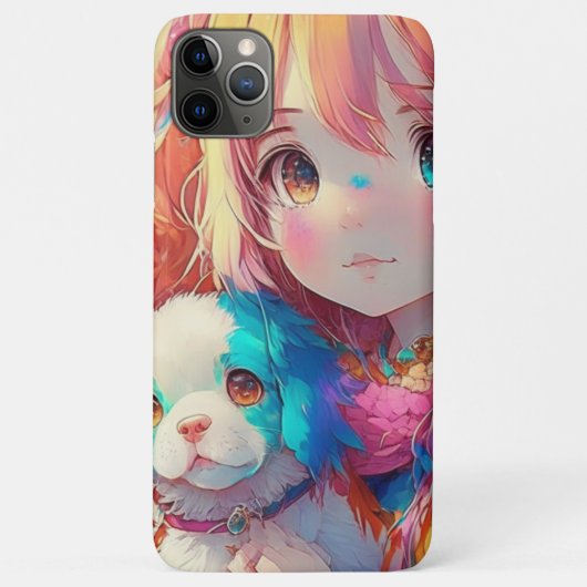Anime Girl mit Welpe Case-Mate iPhone Hülle (Rückseite)
