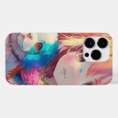 Anime Girl mit Welpe iPhone Hülle (Rückseite (Horizontal))