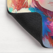 Anime Girl mit Welpe Mousepad (Ecke)