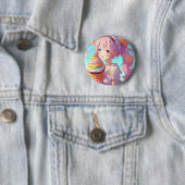Anime Girl mit Whimsical Cupcake Button (Beispiel)