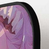 Anime Girl mit Whimsical Cupcake Pickleball Schläger (Linke Seite)