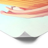 Anime Girl mit Whimsical Cupcake Poster (Ecke)