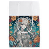 Anime Girl Mittlere Geschenktüte (Rückseite)