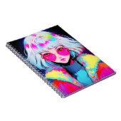 Anime Girl Moderne Kunst Notizblock (Rechte Seite)