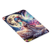Anime Girl Moon Fairy Princess in Garden Magnet (Rechte Seite)