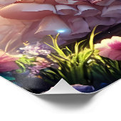 Anime Girl Moon Fairy Princess in Garden Poster (Ecke)