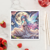 Anime Girl Moon Fairy Princess in Garden Serviette (Beispiel)