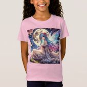 Anime Girl Moon Fairy Princess in Garden T-Shirt (Vorderseite)