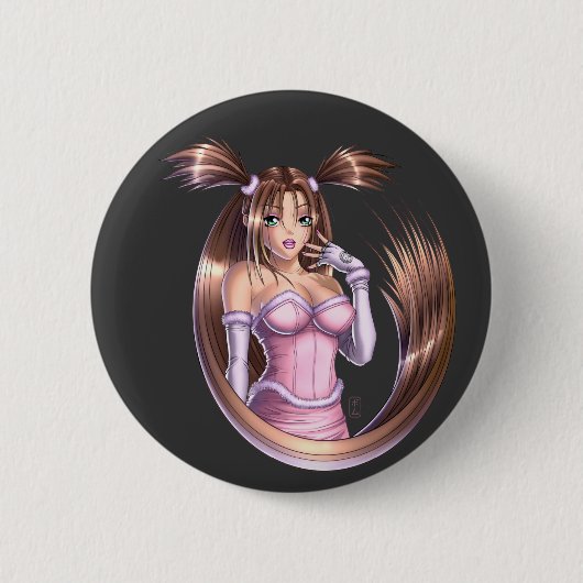 Anime Girl - Nikki Button (Vorderseite)