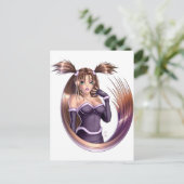 Anime Girl - Nikki Postkarte (Stehend Vorderseite)