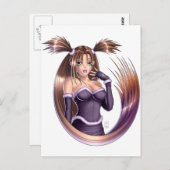 Anime Girl - Nikki Postkarte (Vorne/Hinten)