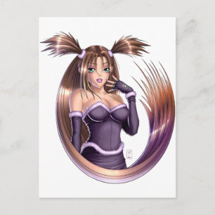 Anime Girl - Nikki Postkarte