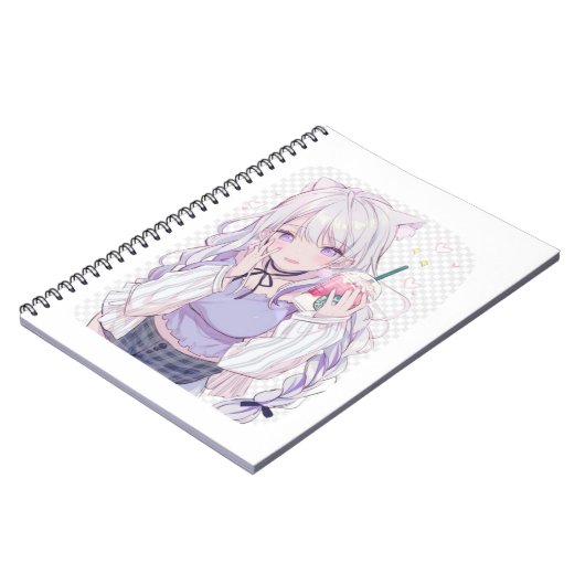 Anime girl notebook notizblock (Linke Seite)