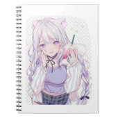 Anime girl notebook notizblock (Vorderseite)