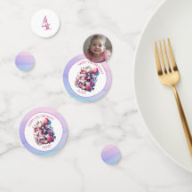 Anime Girl on Unicorn Geburtstag Personalisiert