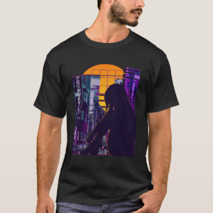 Anime Girl Otaku Vaporwave Ästhetithetisches Sad A T-Shirt