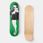 Anime Girl Out On Town Skateboard Deck (Vorderseite)
