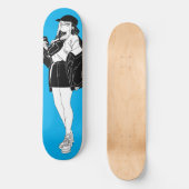Anime Girl Out on Town Skateboard Deck (Vorderseite)