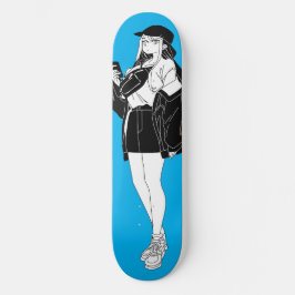 Anime Girl Out on Town Skateboard Deck