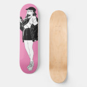 Anime Girl Out on Town Skateboard Deck (Vorderseite)