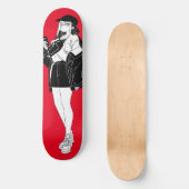 Anime Girl Out On Town Skateboard Deck (Vorderseite)