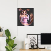 Anime Girl - Pink Poster (Heimbüro)
