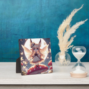 Anime Girl Pixie Hippie Moon Fairy Fotoplatte