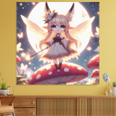 Anime Girl Pixie Hippie Moon Fairy Leinwanddruck (Insitu (Wohnzimmer))