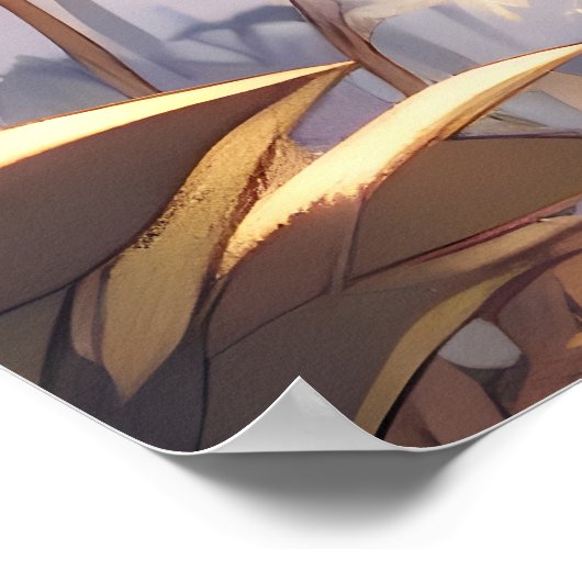 Anime Girl Pixie Hippie Moon Fairy Poster (Ecke)