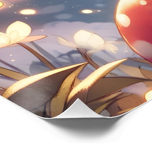 Anime Girl Pixie Hippie Moon Fairy Poster (Ecke)