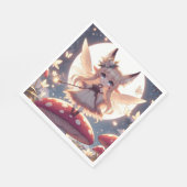 Anime Girl Pixie Hippie Moon Fairy Serviette (Ecke)