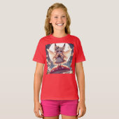 Anime Girl Pixie Hippie Moon Fairy T-Shirt (Vorne ganz)