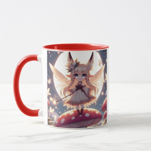 Anime Girl Pixie Hippie Moon Fairy Tasse (Links)