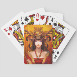 Anime Girl Playing Cards Spielkarten