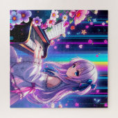 Anime Girl Playing Piano Puzzle (Horizontal)