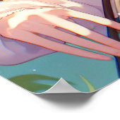 Anime Girl Playing Violine Personalisiert Poster (Ecke)