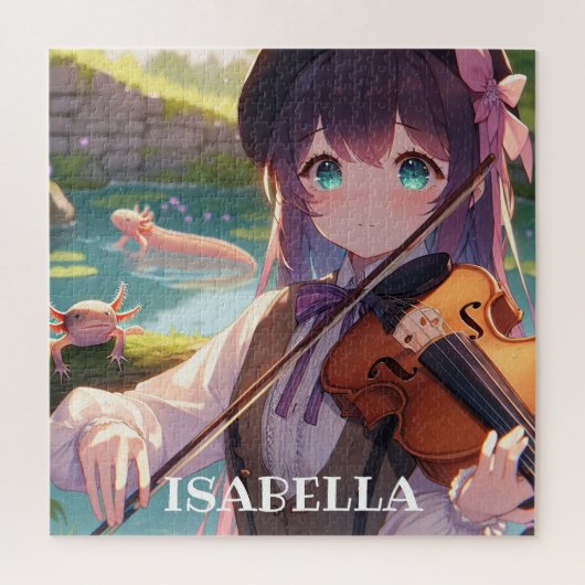 Anime Girl Playing Violine Personalisiert Puzzle (Vertikal)